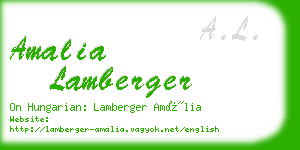 amalia lamberger business card